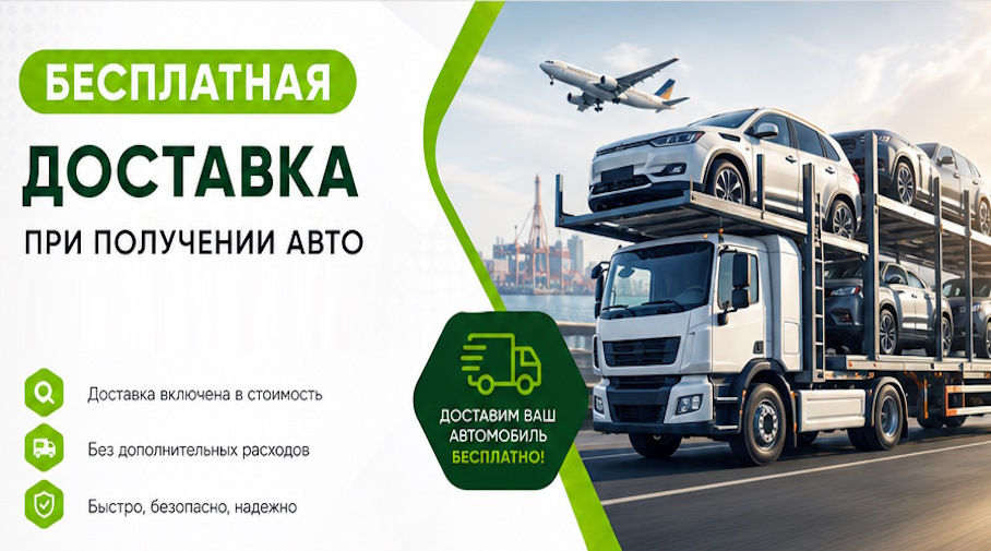 Акция! Бесплатная доставка по Воронеже при получении авто